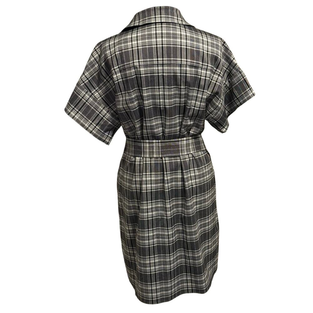 Alice + Olivia Classics Size M Lucette Plaid Shirt Dress Academia - Picture 4 of 7